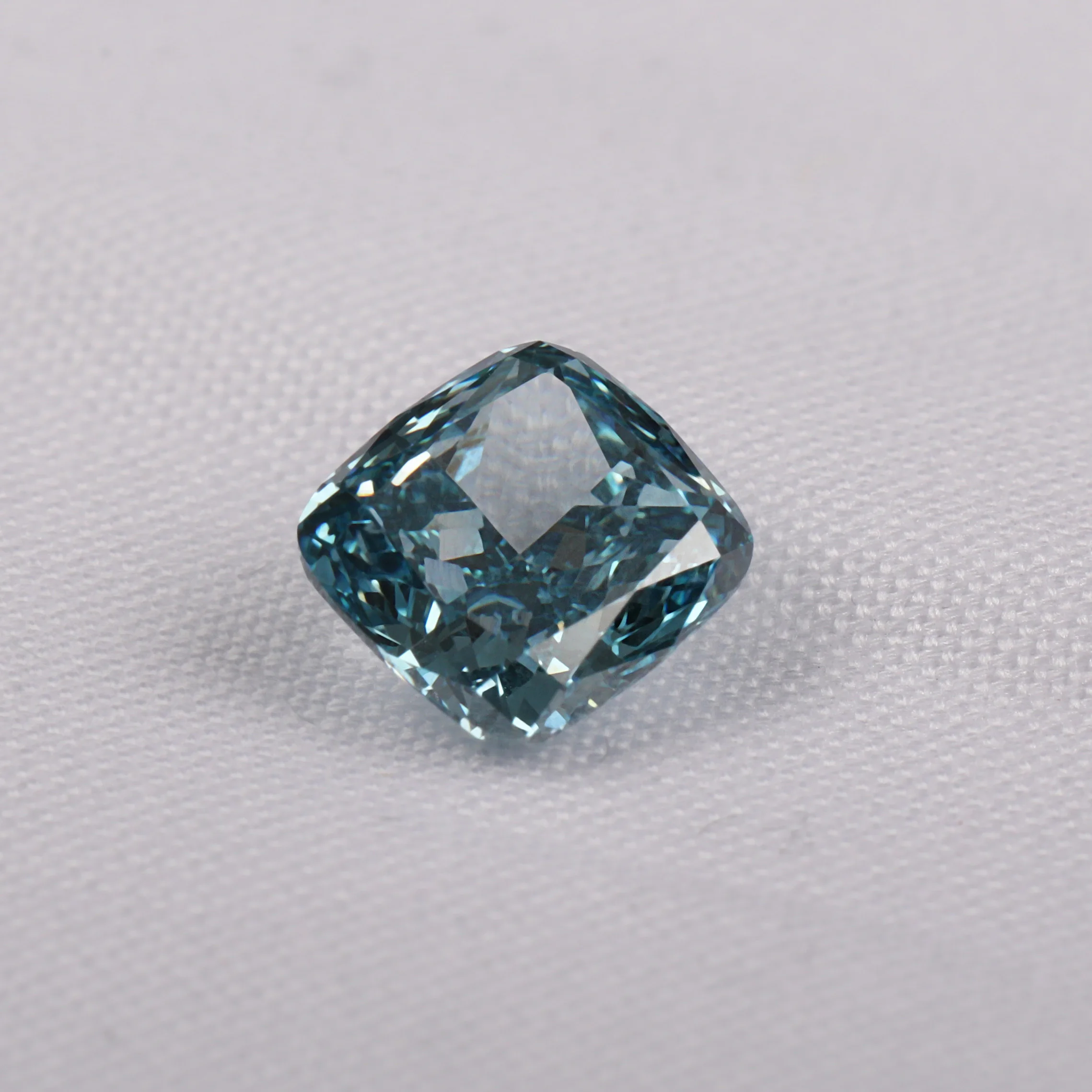 2.00 CARAT CUSHION CUT LAB GROWN DIAMOND FANCY BLUE COLOUR FILLED LAB CREATED DIAMOND LOOSE STONE FOR CUSTOMISED JEWELRY MAKING