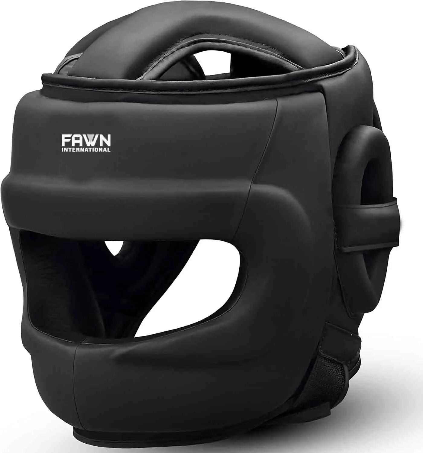 Leather Head Guard Helmet MMA Boxing Face Protector Headgear Training