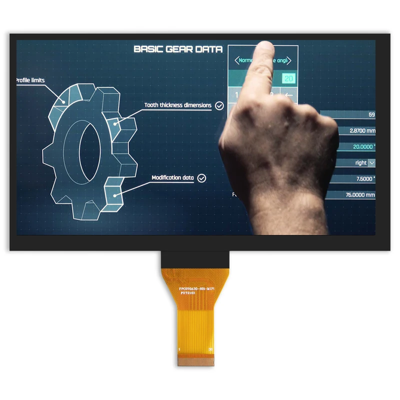 7 Inch 1024*600 LCD Display Screen 30pin Mipi Tft LCD Module With Capacitive Touch Panel