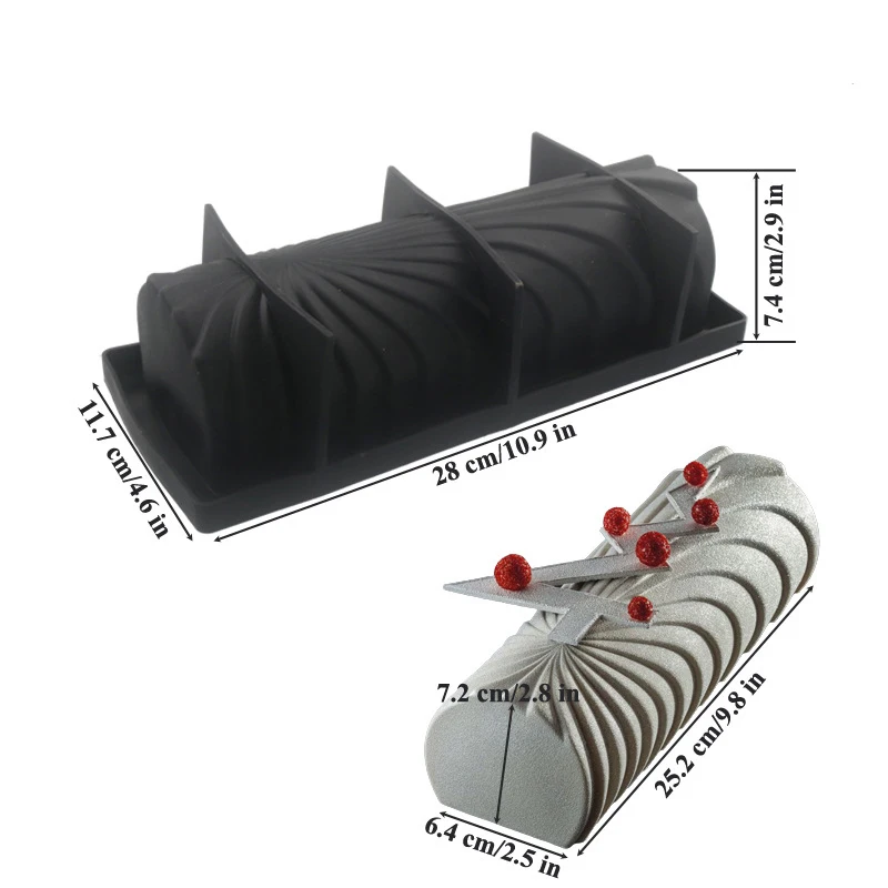DIY New Style Swiss Roll Dessert Handmade Mousse Cake Silicone Mold