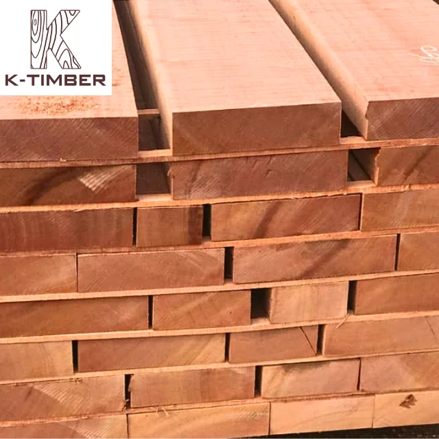 Sipo Dimensional Lumber Africa Rose Wood Wooden Hardwood Flooring Walnut Wood Slat Wall Panel Planks Osb Broad Oak K-Timber
