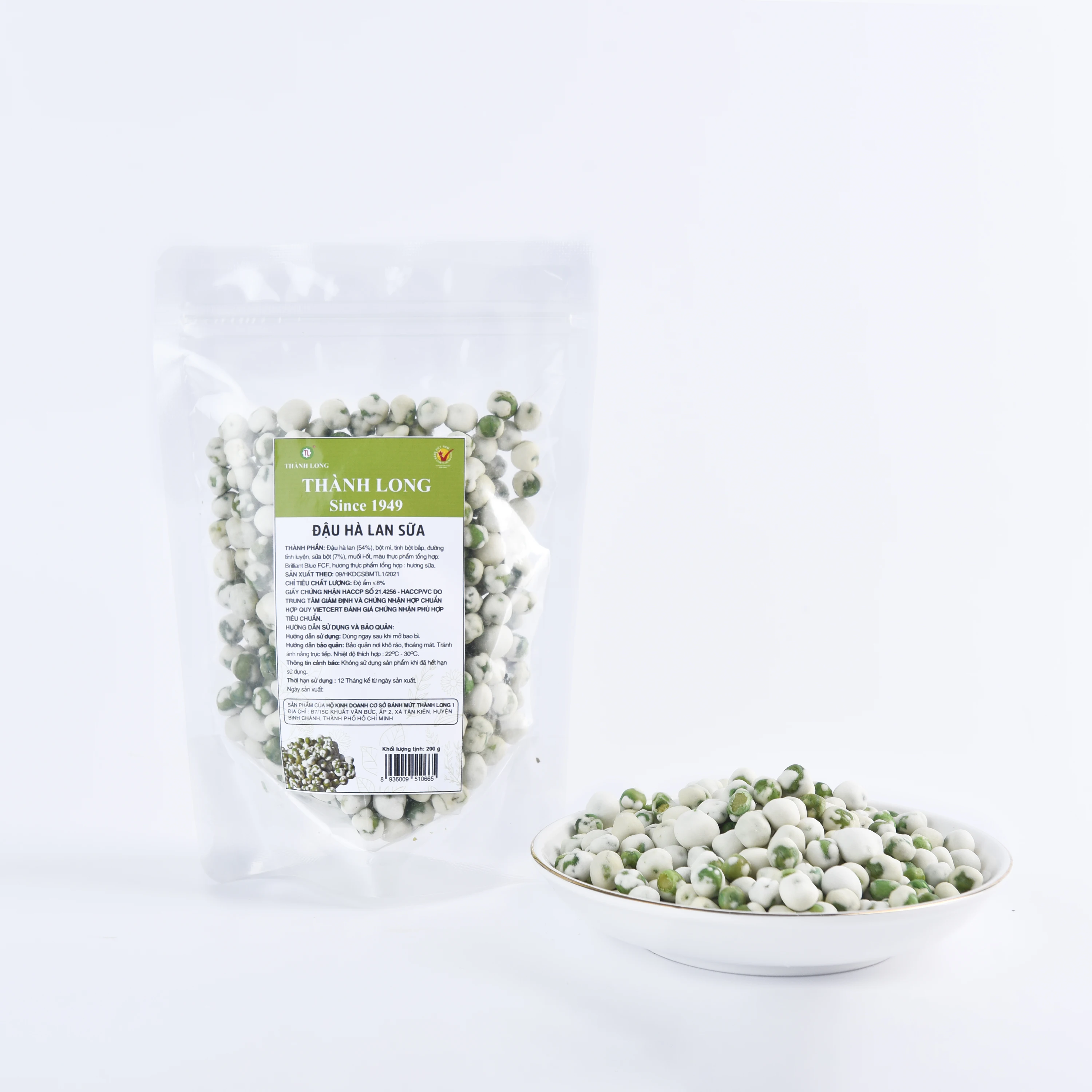 Peas soaked in milk Confect Delicious Flavor Thanh Long Snacks OEM/ODM High Quality HACCP Certificate From Vietnam Manufacturer