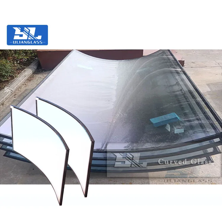 Ulianglass curved laminated glass curved clear  curved frosted Curved bulletproof Curved impact-resistant glass