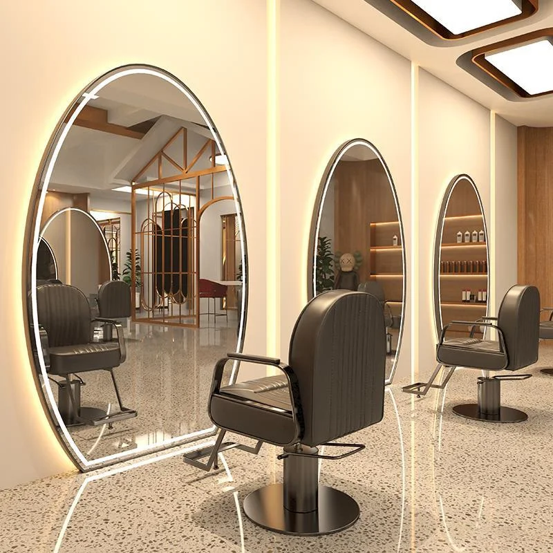 Wholesale salon furniture beauty salon equipment mirror station large salon mirror with led lights for barber mirror