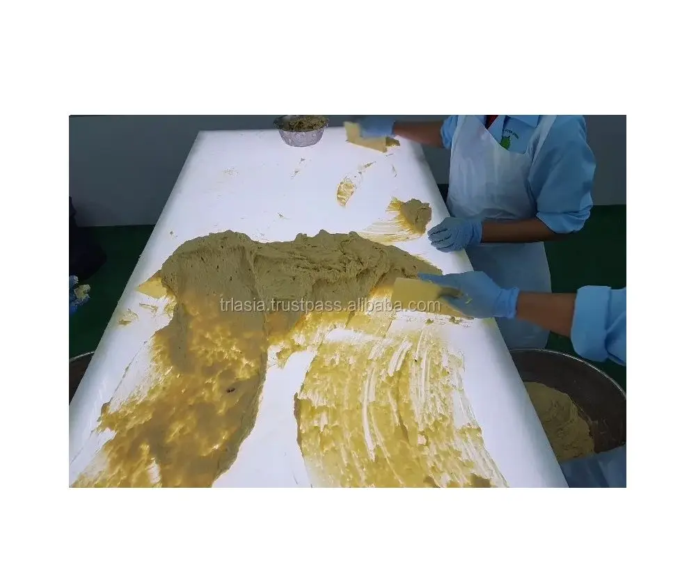 Лидер продаж в Малайзии, желтая замороженная Толстая паста Musang King Durian, вес 2 кг, в вакуумной упаковке, сладкий и кремовый в блоке