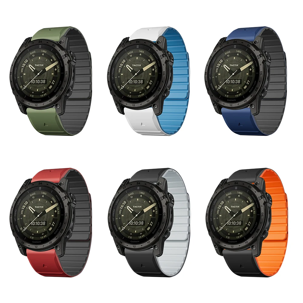 RYB Bracelet Magnetique Silicone Band for Forerunner 965/955/945/935/Fenix 7Pro/Fenix 6 Pro GPS/Fenix 5 Plus/Quatix 5/MARQ