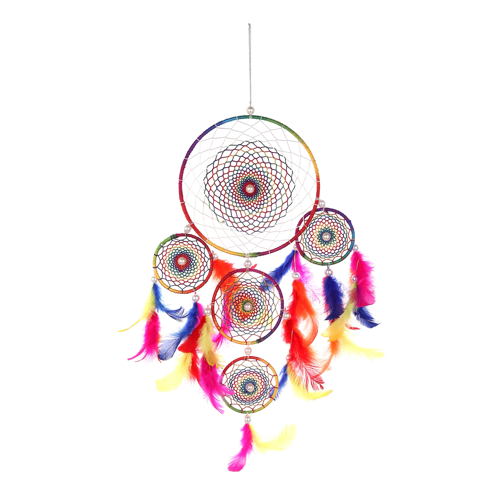Handcrafted Magical Charm Colorful Feather Dream Catcher Wall Hanging Handmade Dream Catcher for Home Decoration Wholesale Price