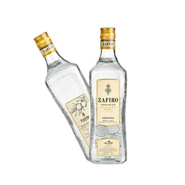 Premium Gin Zafiro Alcohol Traditional Method Natural Botanicals Bottle Packaging Blended Spanish Gin Special Gin Spirits (10000008229017)
