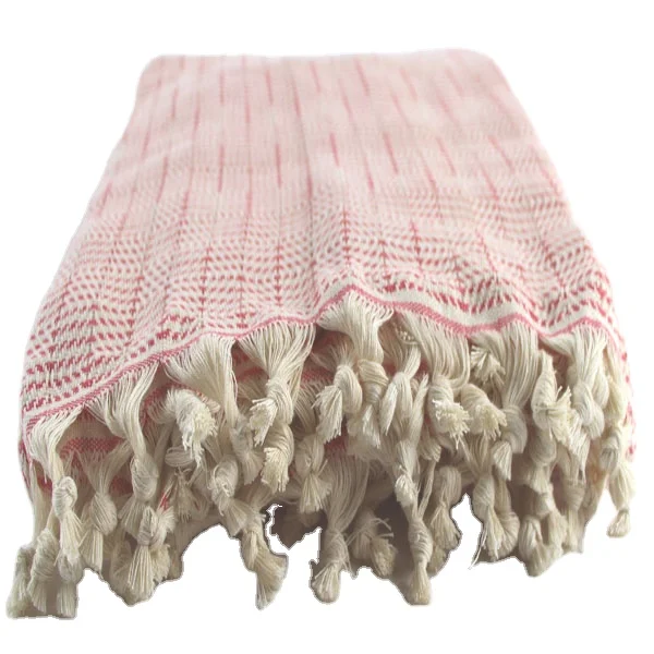 Одеяло Fushia турецкое покрывало хлопковое для дивана плетеное вручную