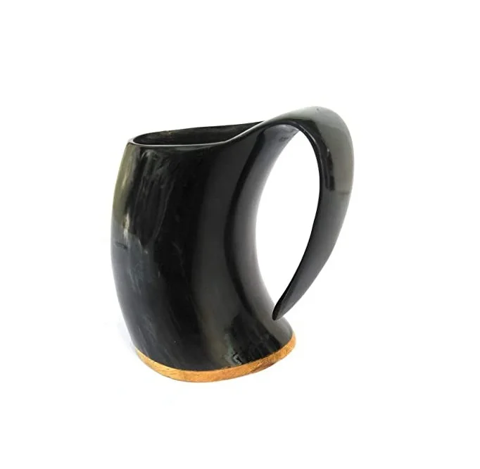Horn Mug Hand Grip For Home Drinking Natural Horn Mug Best Finishing Good Quality Product Horn Beer Mug For Low Price