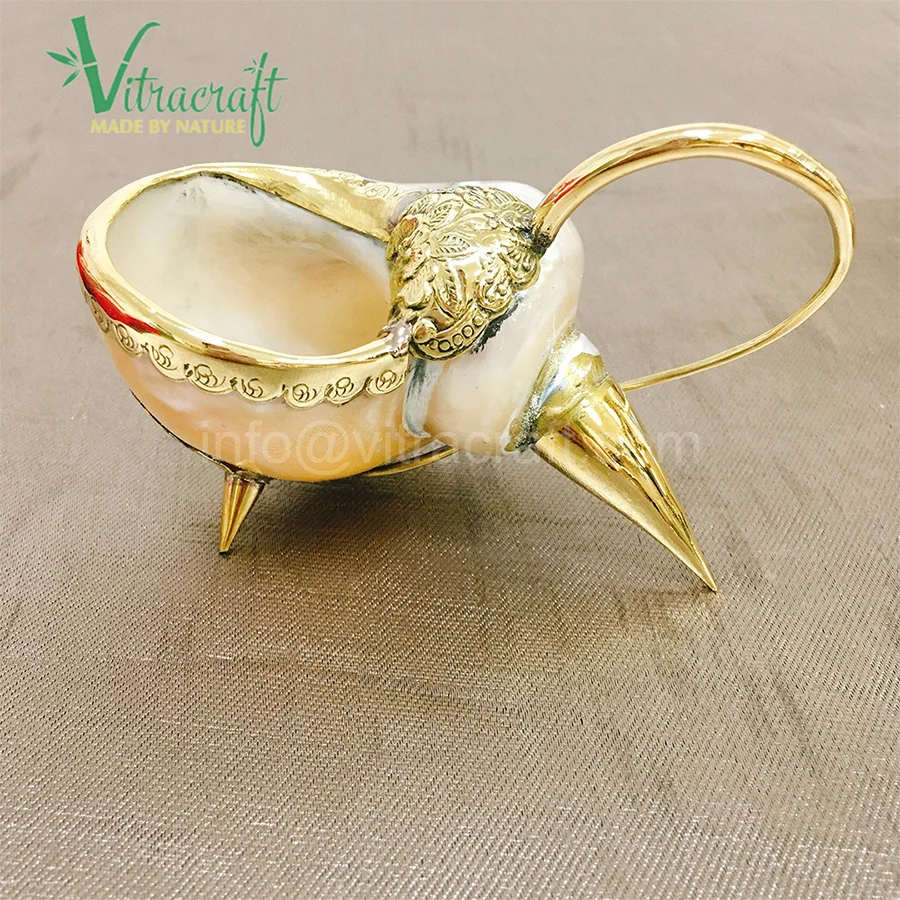 Handmade tea set. Made from Premium nautilus shells, Combined with a copper metal. Create unique products. meaningful gift