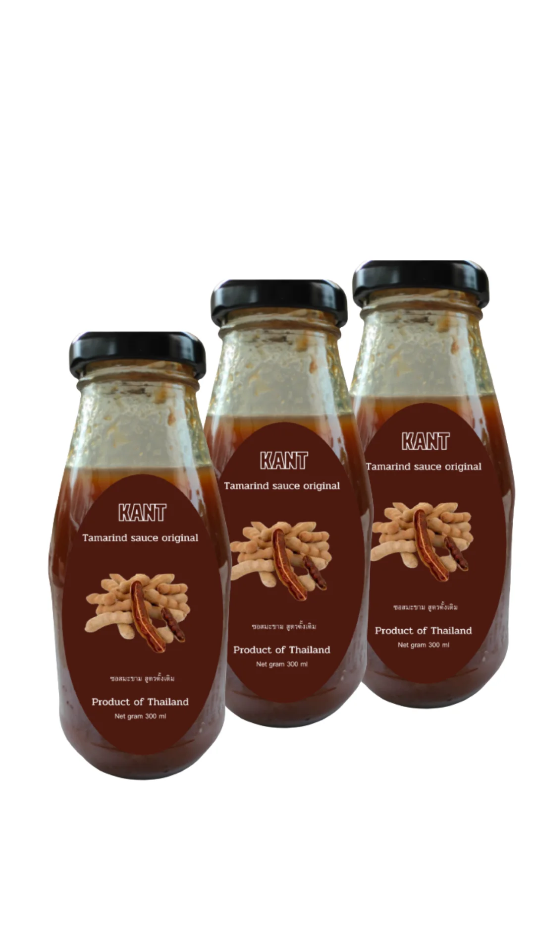 KANT Tamarind Sauce Original Product Premium Grade From Thailand 300 ML In Glass Bottle OEM Kancheewalanad company limited