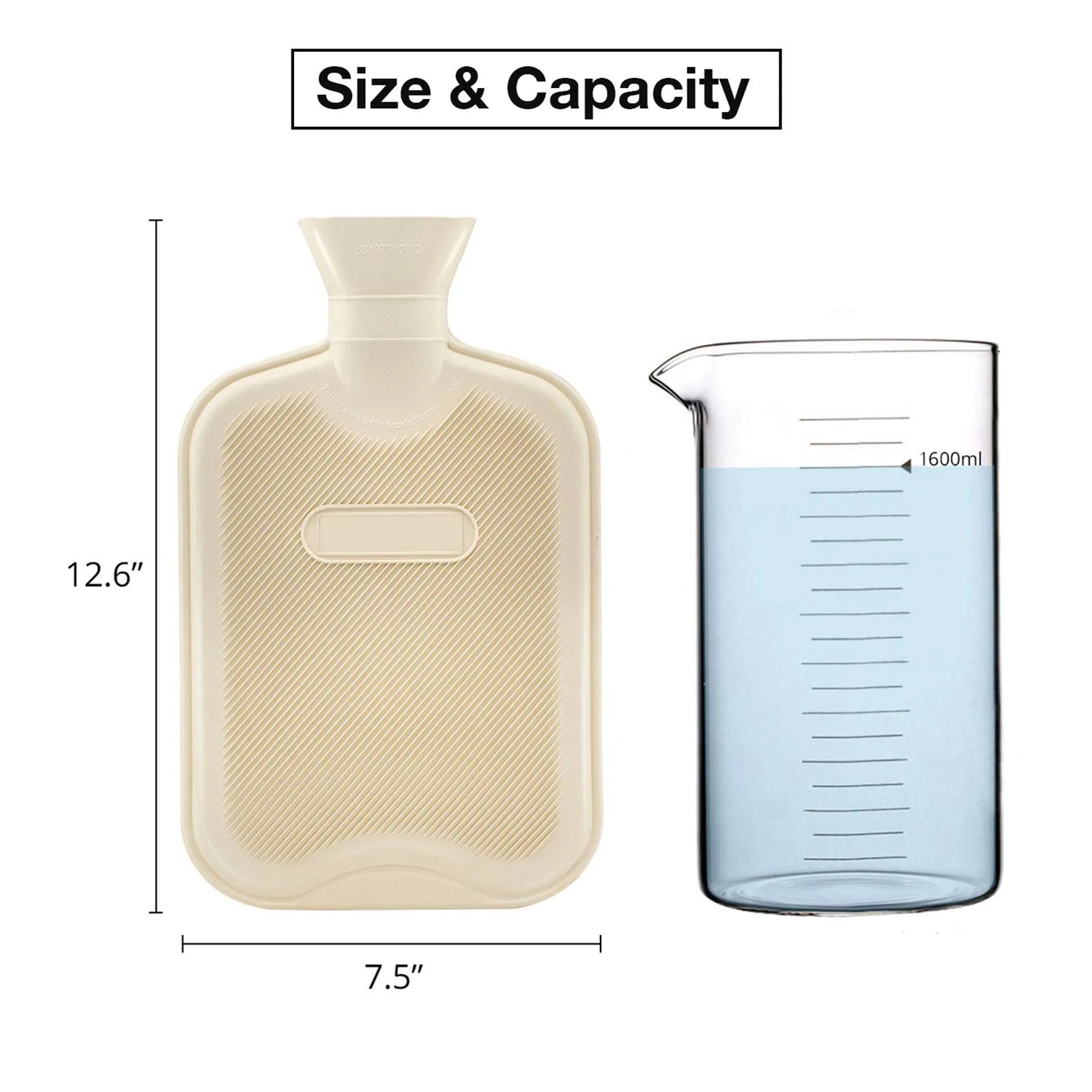 Custom Logo Hot Water Bag Reusable Natural Rubber Hot Water Bottles Cover Mini Water Bottles Hot and Cold Many Colors Accept