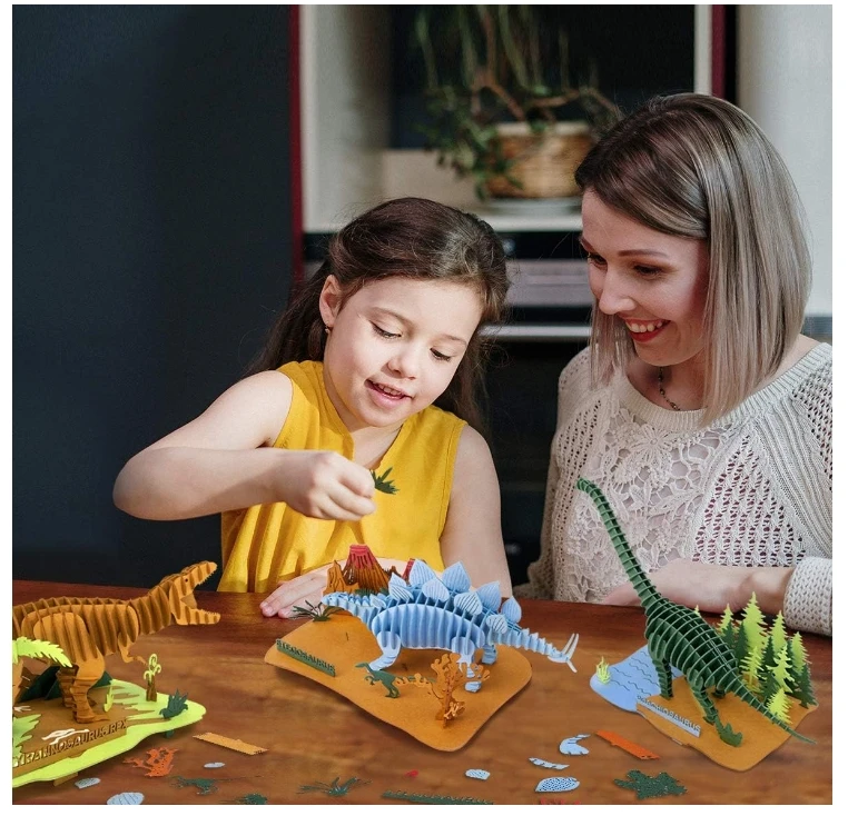 OEM and ODM Factory 3d Eva Foam Puzzles  Children Animal Cardboard Paper Puzzle