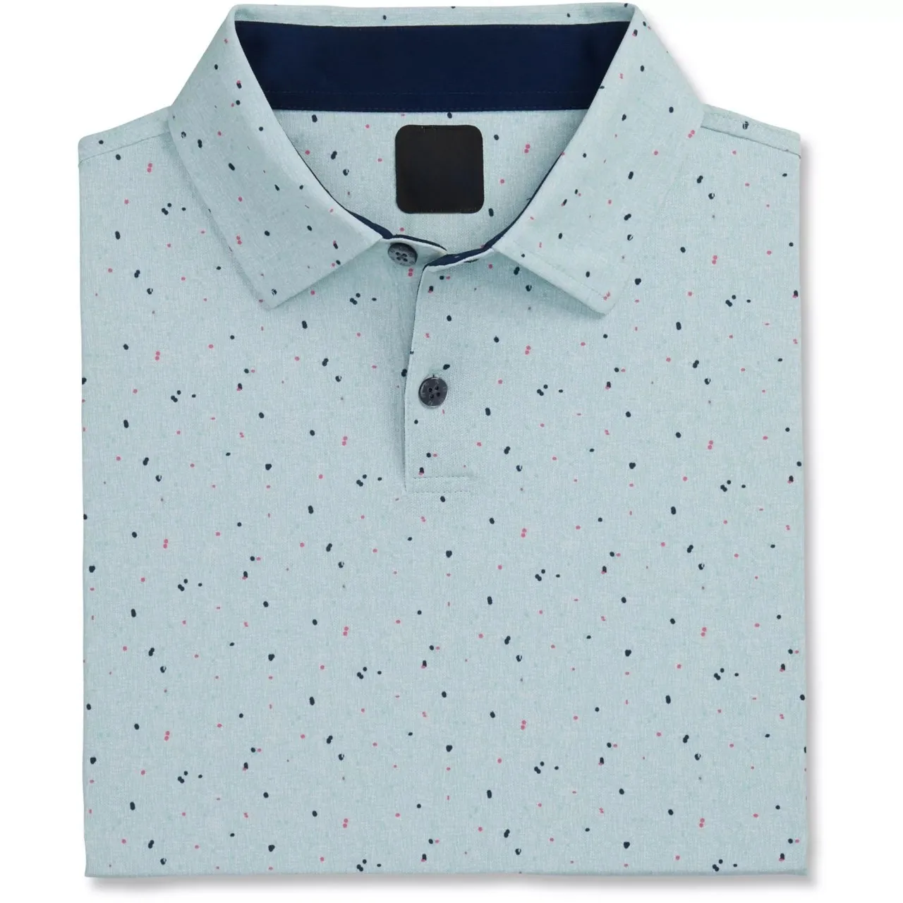 Golf Shirts Contemporary Styling Tweed Textured Stretch Polo Shirts High-tech Performance 2 Button UV Sun Protection Injae Vina
