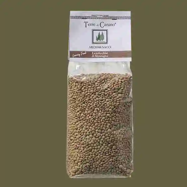 500 gr Bag Italian Organic Vegan Mountain lentils Origin Certificate for restaurant and private