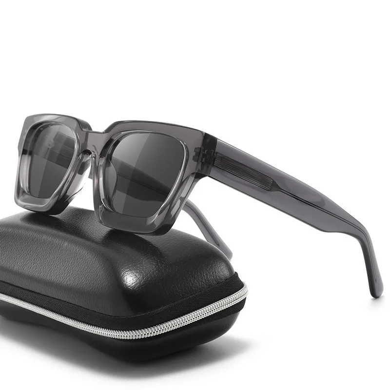 Новое поступление 2024 популярные солнцезащитные очки толстые ацетатные в оправе lunette de soleil tendance