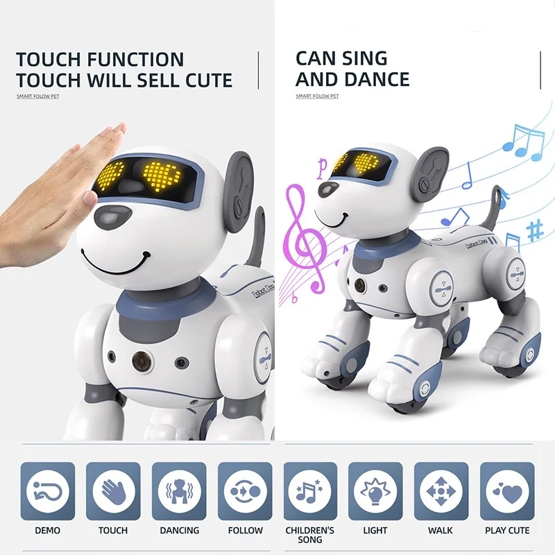 2023 New Robot Dog Toys for Kids, Remote Control Robot Toys, Interactive & Smart Programmable Walking Dancing RC Dog Robot