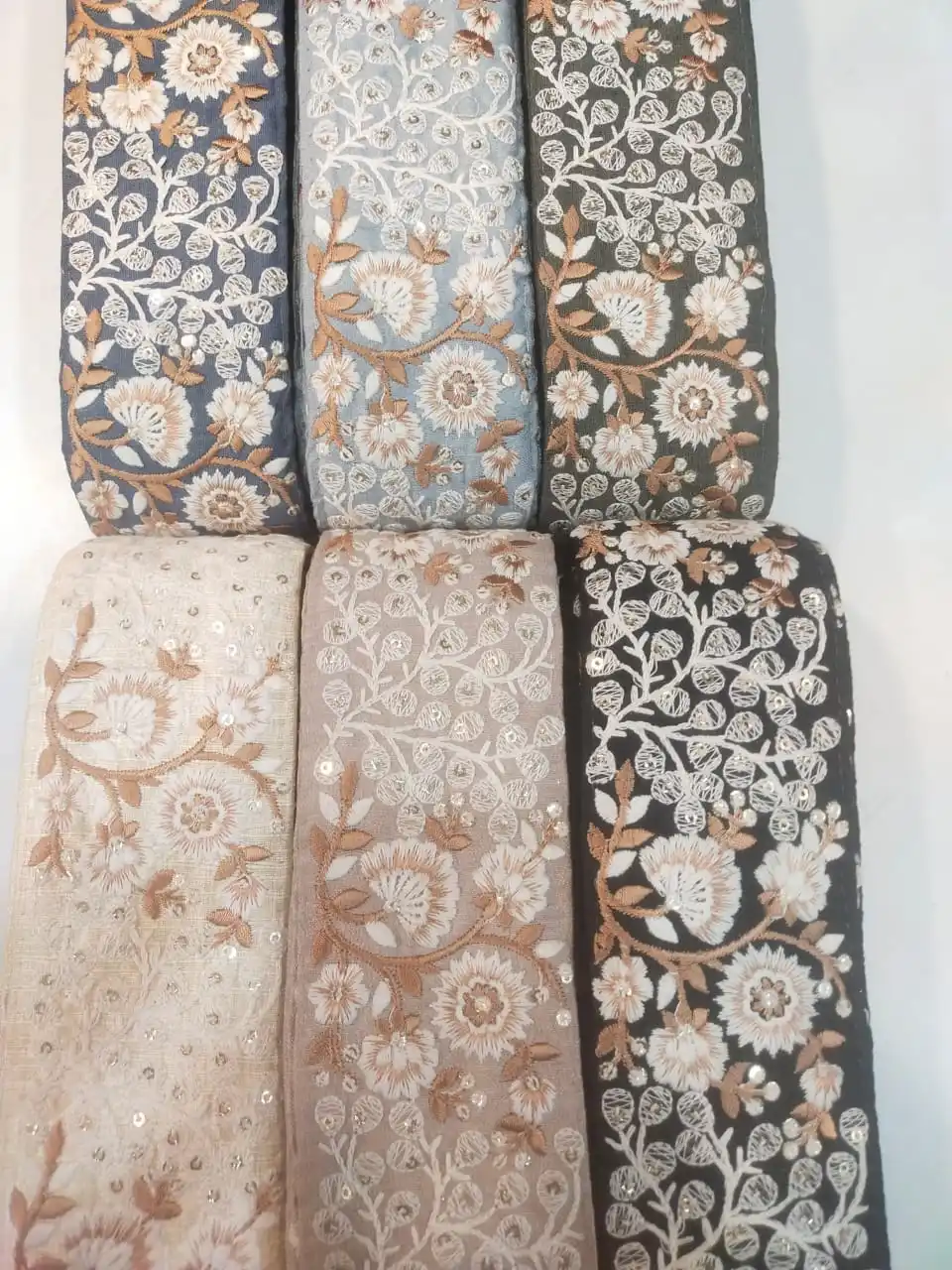 Wholesale Factory Cotton Floral Eyelet Embroidered Lace Trim with Assorted Patterns for DIY