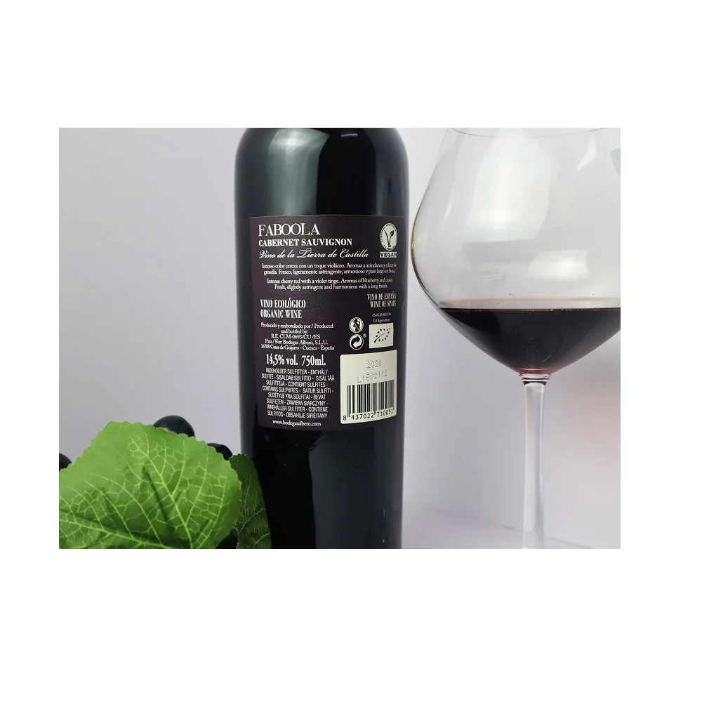 Beverages supplier price quality for export high bottle package wine red Faboola Cabernet Sauvignon from Italy