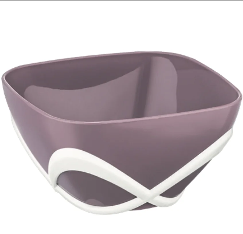 350ml Plastic Salad Serving Bowl with Unique Design Ideal for Healthy Meals Stackable Container Perfect for Kitchen and Dining