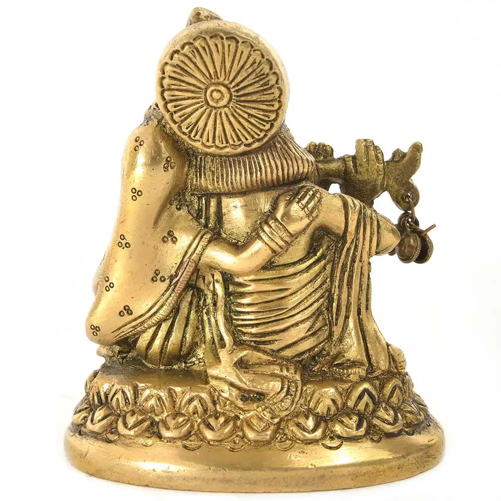 Индийская античная латунь Кришна флейта и Радха скульптуры фигурка Статуэтка домашний декор подарочные товары размер: 10x9 см SMG-473