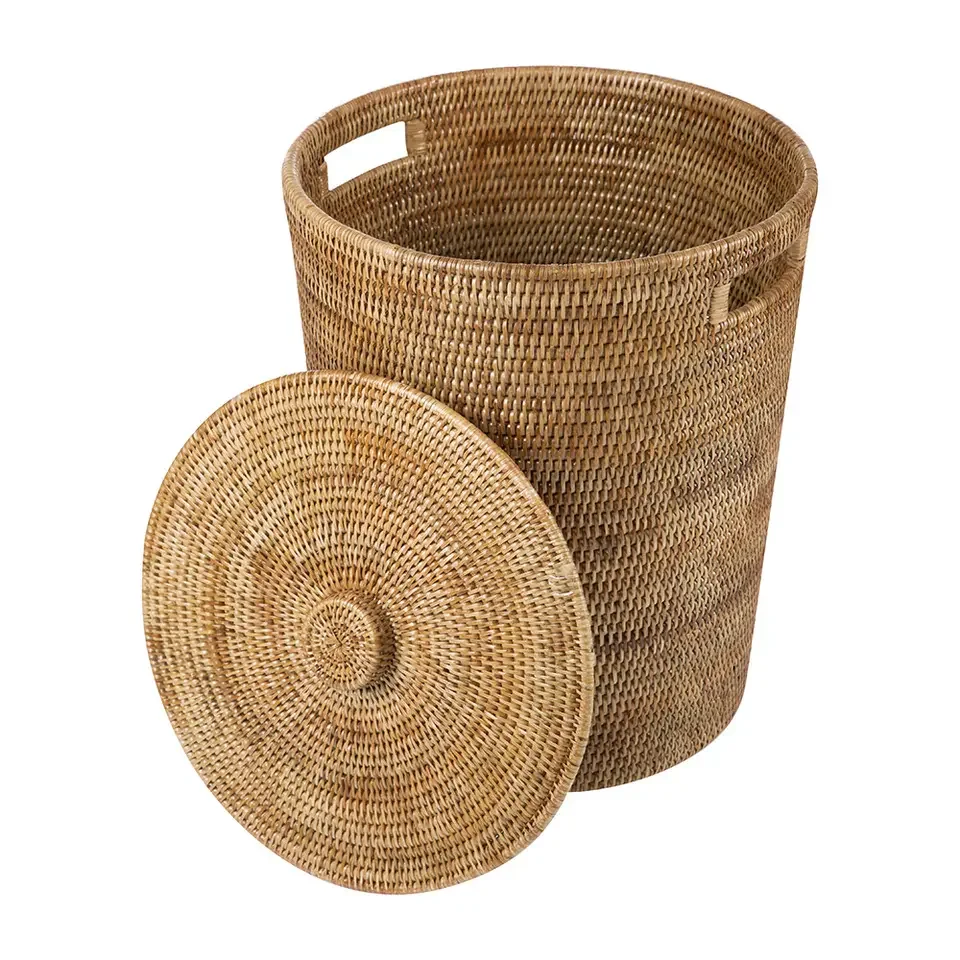 Rattan Storage Basket Latest Product Low Price Handmade Craft Rattan Basket/ White Natural Multifunction Simple Wicker,rattan