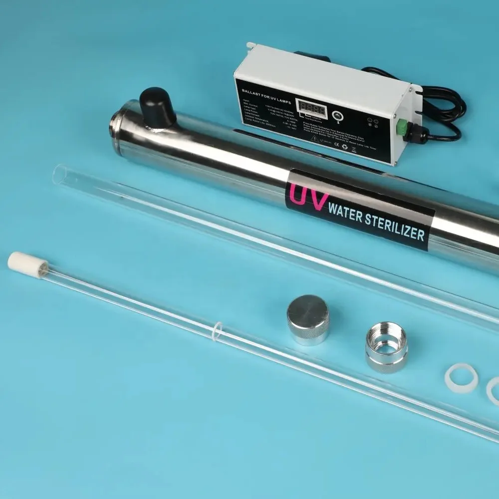 high quality purify water filter 25W uv sterilizer 6GPM 25W for drinking water sterilization 8gpm 55w for hospital lab water