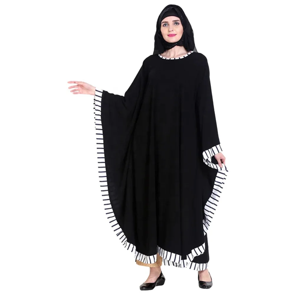 Custom Made Cut & Sew Black Wholesale Casual Womens Islamic Clothing Prayer Spring Plus Size Summer Girls dress