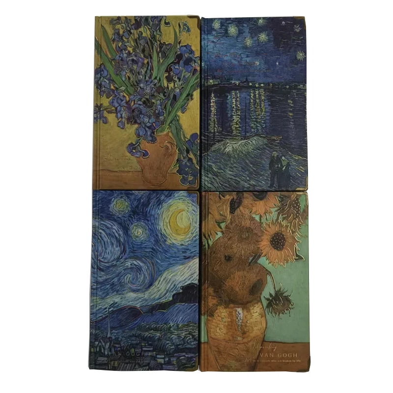 Профессиональный готовый блокнот van gogh со Звездной ночью Подсолнечник журнал в наличии для печати на заказ