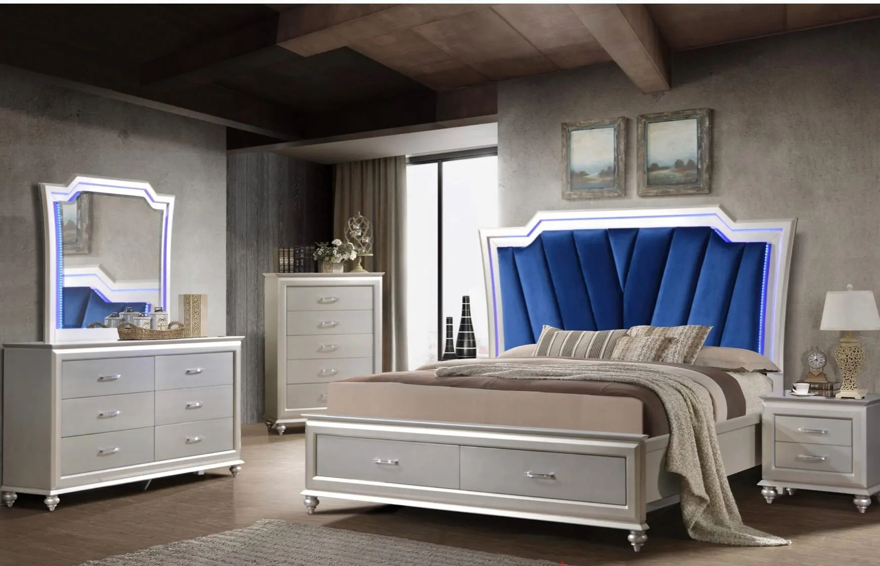 Wholesale Modern Bedroom Furniture Antique Luxury Royal Bedroom Furniture Set Living Solid Wood Bed Made in Viet Nam