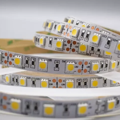 New Design Customized Factory Price Ip20 12w 12v 24v 10mm 60 Leds Rgb 5050 Smd Flexible Led Strip Light