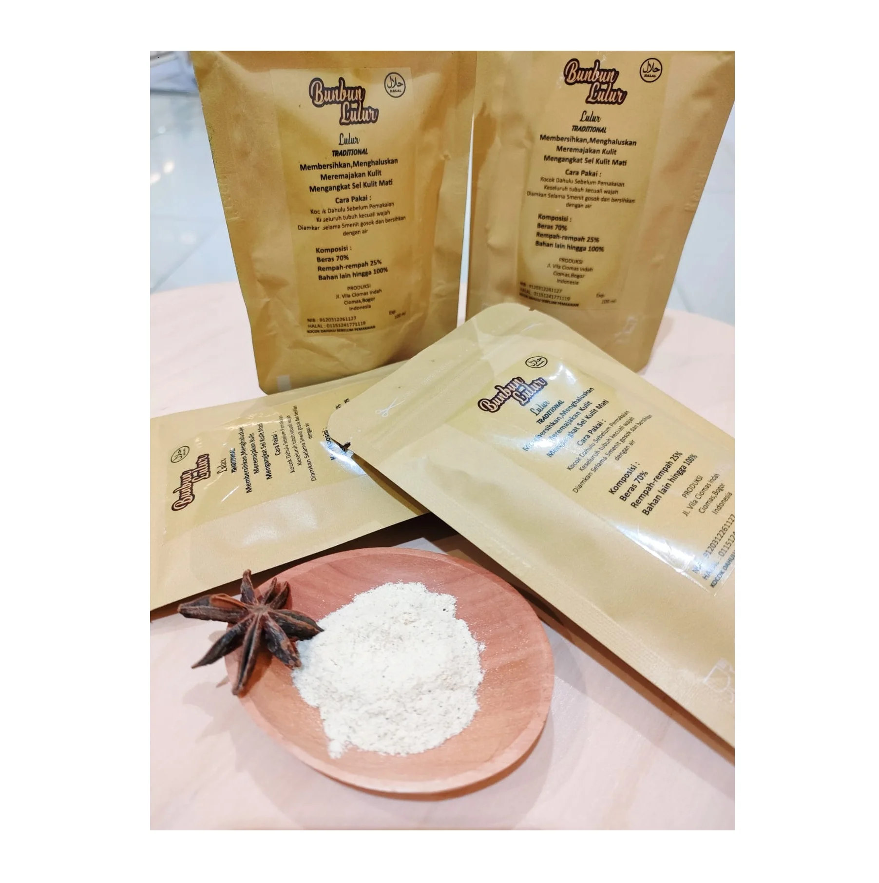 Wholesale Price Premium Body Scrub For Body Care And Skin Care Made From Aromatic Ginger Cinnamon And Rice To Remove Dead Skin