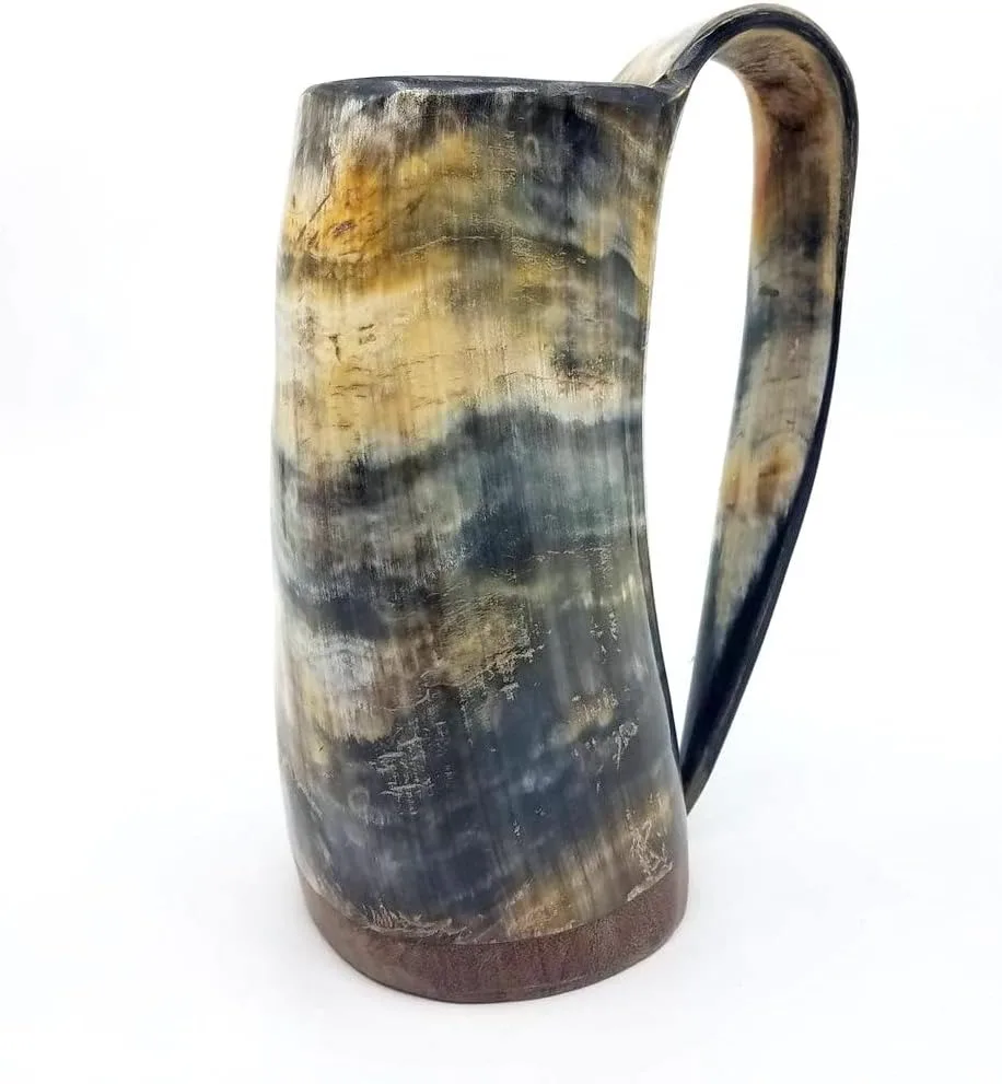Wholesale Viking Drinking Horn Shot Glass - Large Beer Mug with Brown Box Packing, Single Piece, Low Price