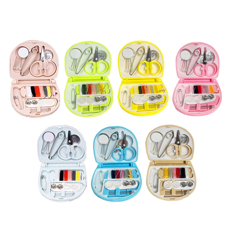 Portable Travel Sewing Kit DIY Needle and Thread Set With Sewing Accessories Mini Sewing Kit Compact Needle and Thread Set