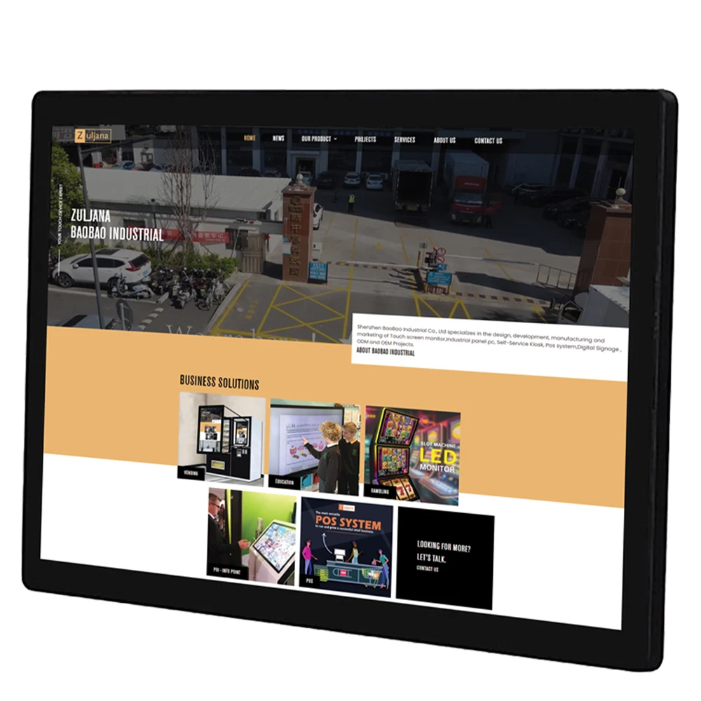 Waterproof Usb Lcd industrial 27 Inch touchscreen With Anti-Reflective Coating and Touchscreen Interface