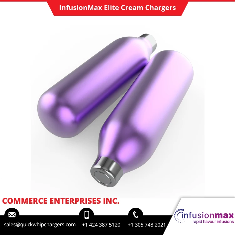 Superlative Quality Widely Selling 9g Charge Purple Color InfusionMax Elite Whipped Cream Charger for Sale