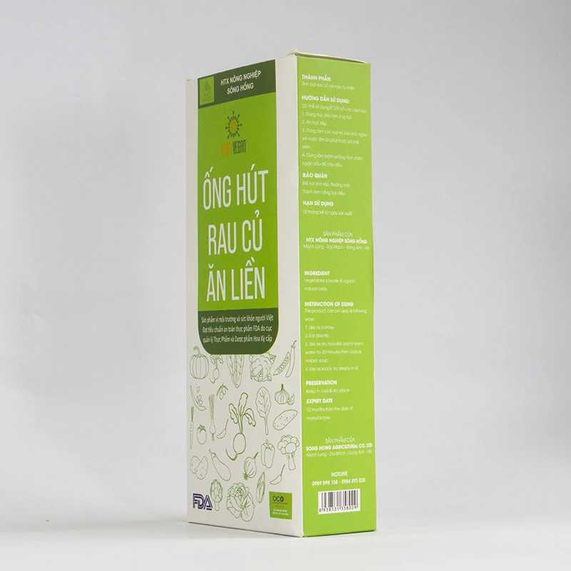 High Quality Biodegradable Eco Friendly Vegetable Drinking Straws made in Vietnam exported EU, USA