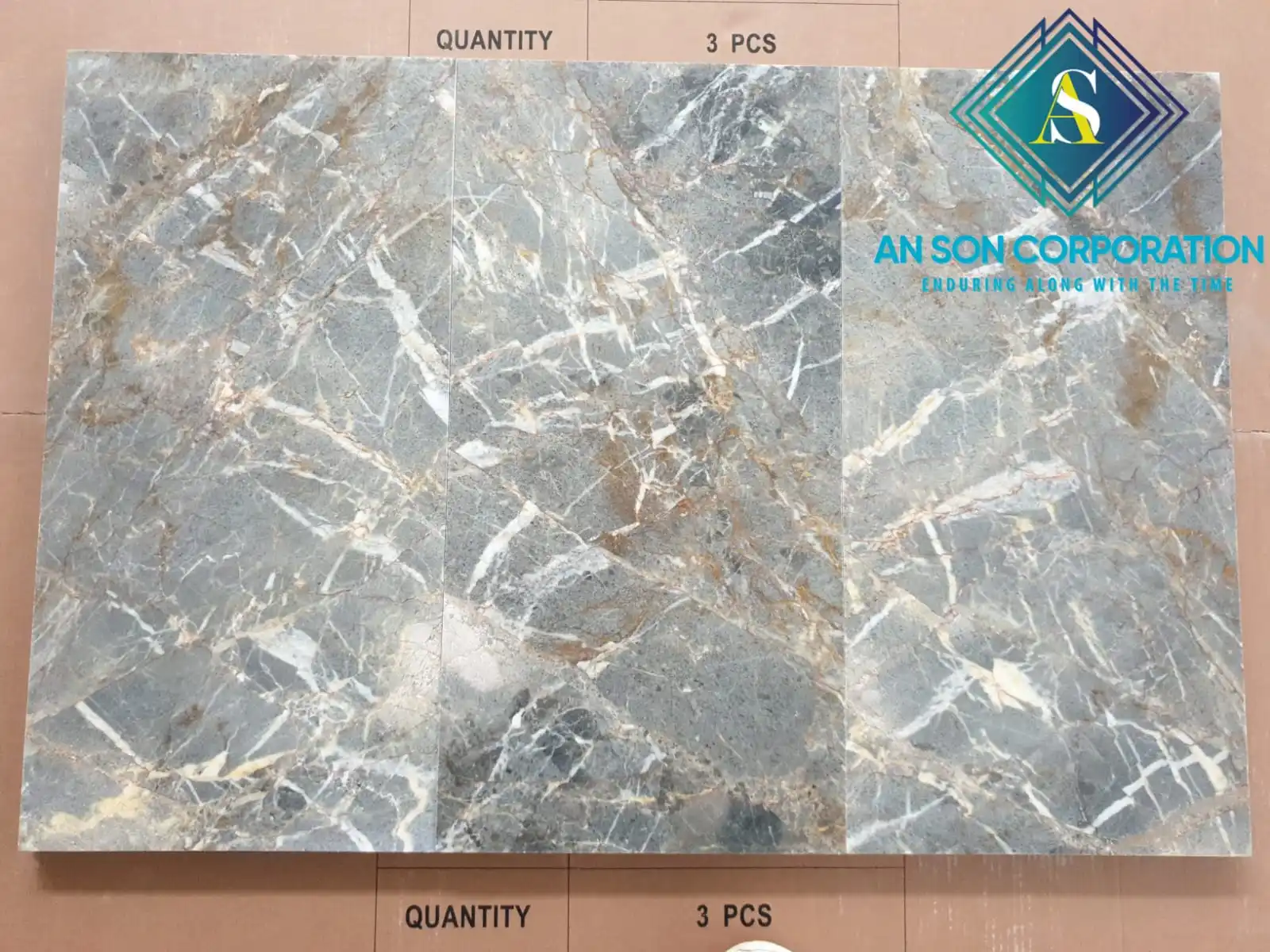 Polished Surface Golden Coffee Marble Tiles From Manufacturer And Direct Exporter Of Marble