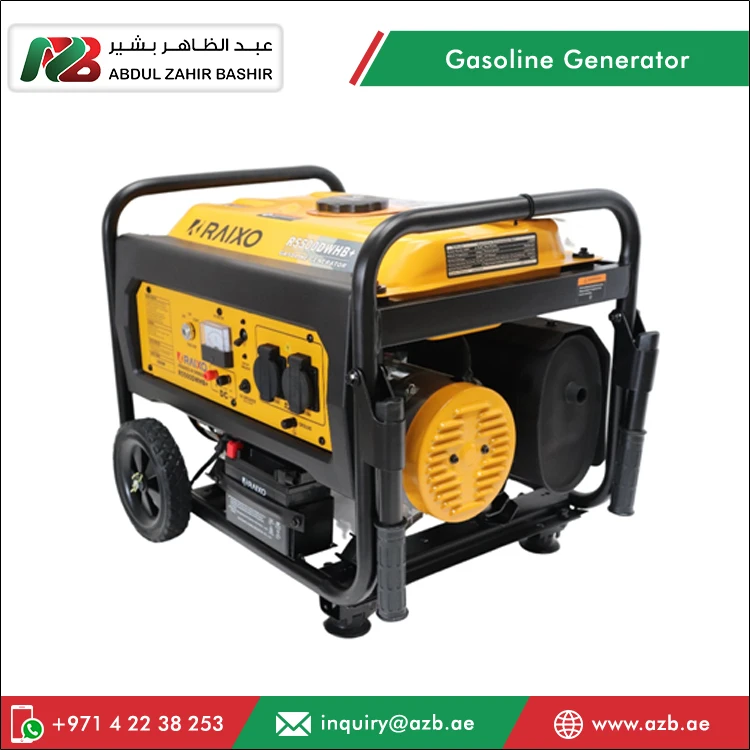 15L Large Fuel Tank Capacity 3KW Power High Performance RAIXO R5500DWHB+Gasoline Generator Manufacturer