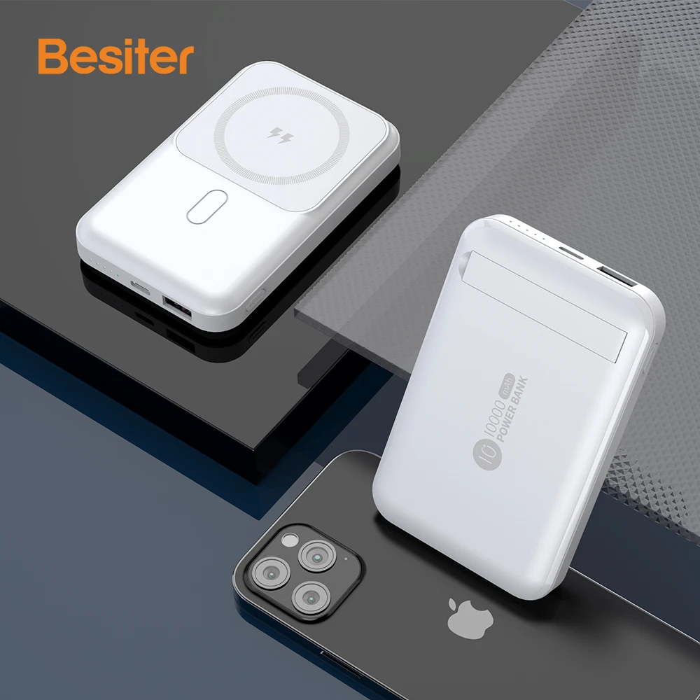 BSTD-H19E Fast Charging Magnetic Mag Safe wireless charger Mini portable Power Bank wireless powerbanks for wholesale