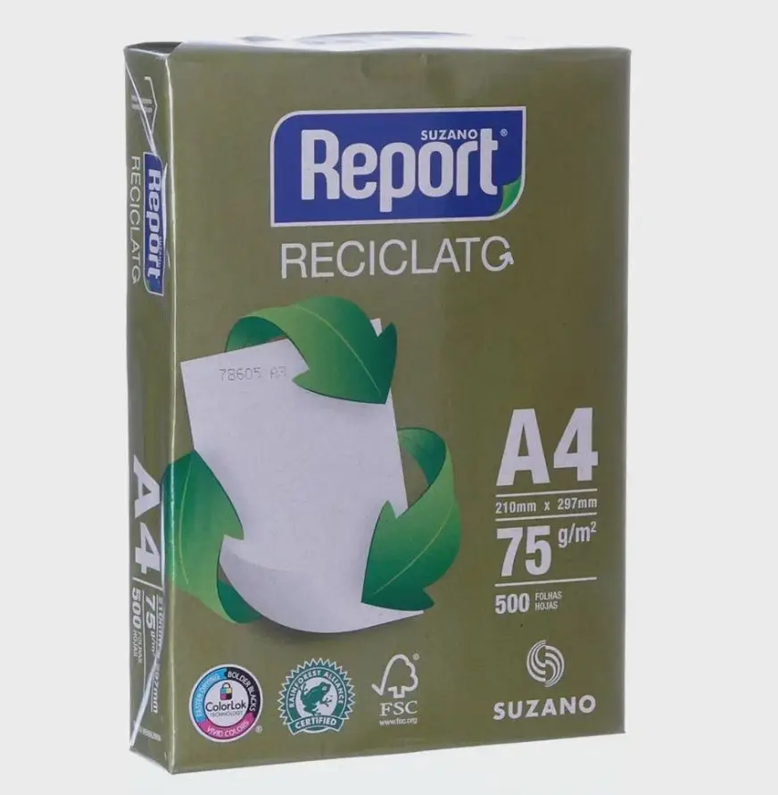 Report Reciclato A4 75g Brand Low Price Good Quality Report Reciclato A4 75g paper FOR SALE