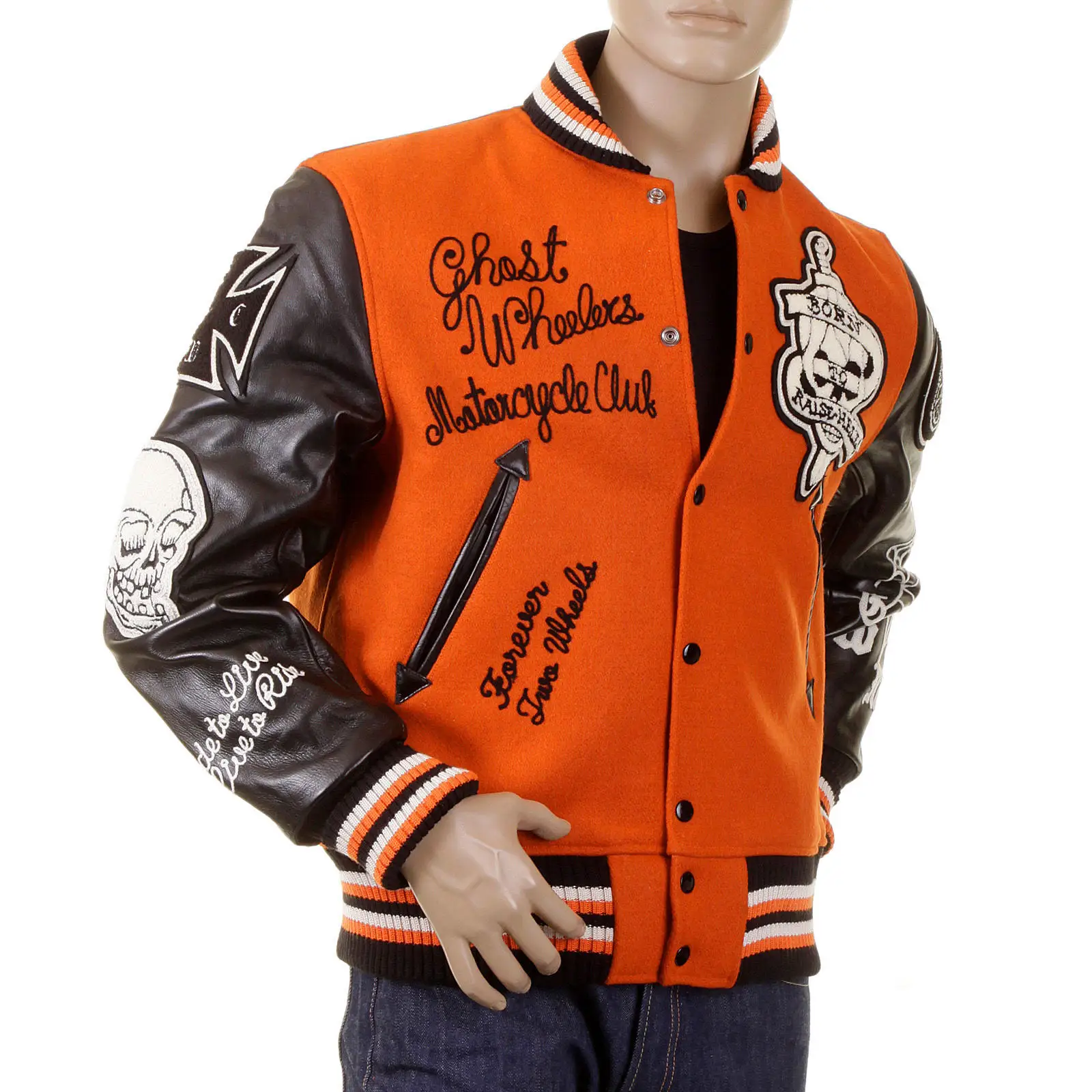 Varsity Jackets Custom Printing Long Sleeve Men Wool Jacket Men Plain Blank Varsity Letterman Jacket