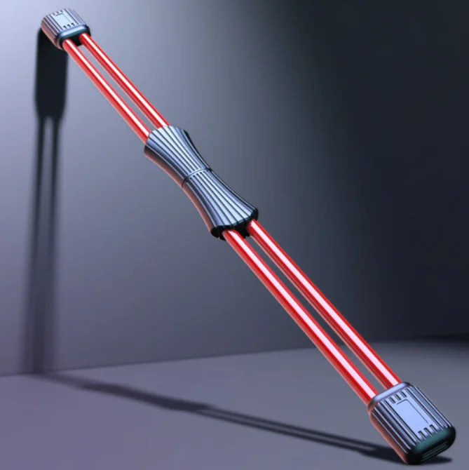 High quality  fitness training elastic rod detachable vibrating elastic bar gym two-rod flexi bar