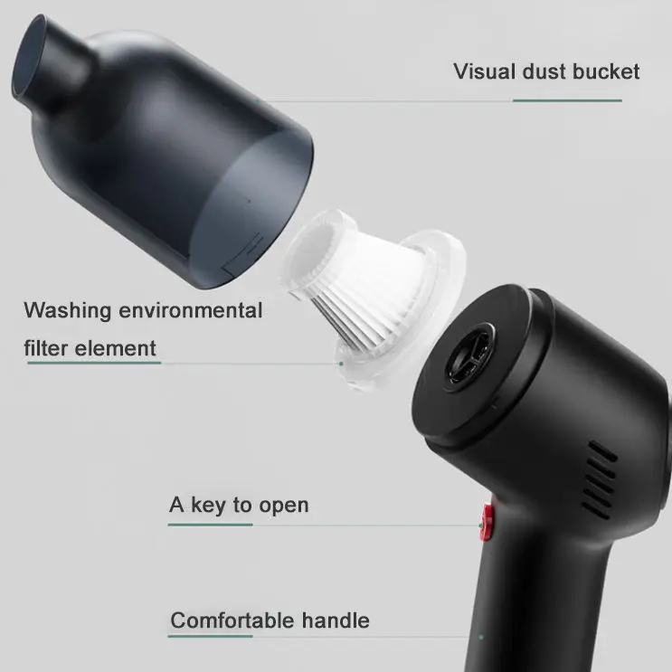 Vacuum Cleaner for Car Black Trending Products 2021 New Arrivals Small Head Vacuum Cleaner