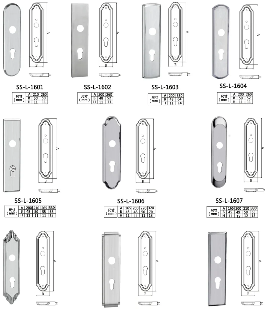 Custom luxury stainless steel handle glass door lock handle for main entry interior wooden door
