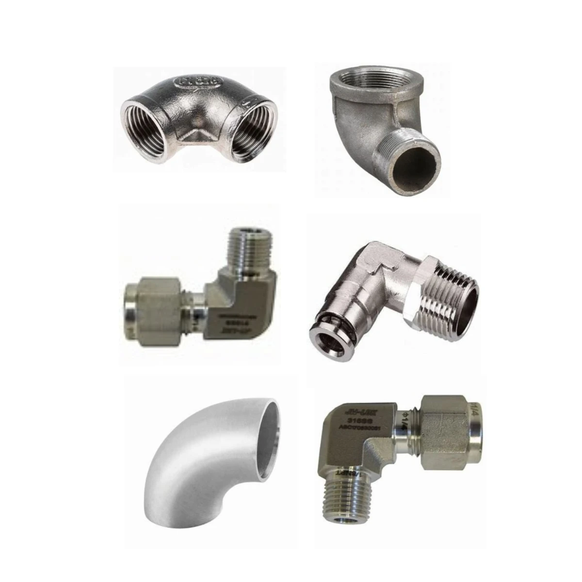 Metal 19mm-102mm SS304 Butt Weld 90 Degree Car Exhaust Muffler Pipe Elbow Bend SUS304 316 Pipe Fittings Stainless Steel Elbow