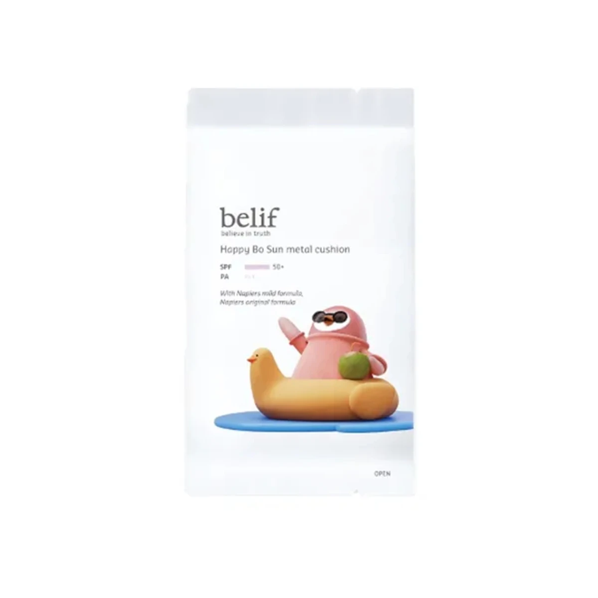 belif happy bo sun metal cushion refill 15 cosmetics for face for brightening rich in mineral made in Korea Korean beauty