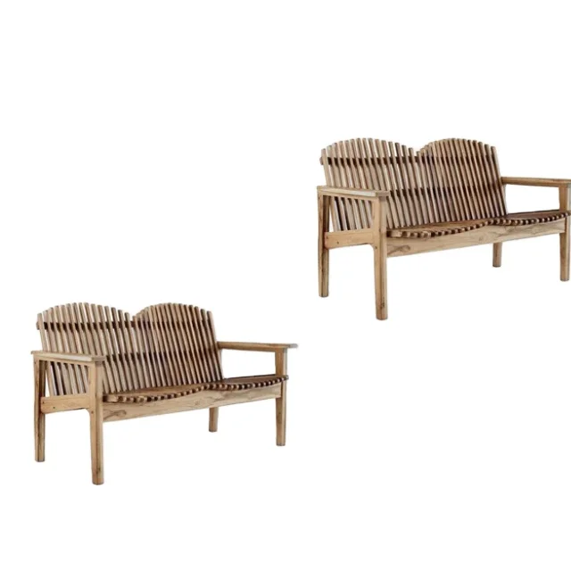Natural Wood Color Garden Sofas Two Seater Outdoor Furniture Garden Furniture At Good Prices Hot Selling Product