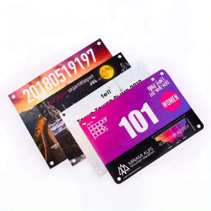 Custom Cool Bicycle Marathon Racing Tyvek Bib Numbers Maker For Runners